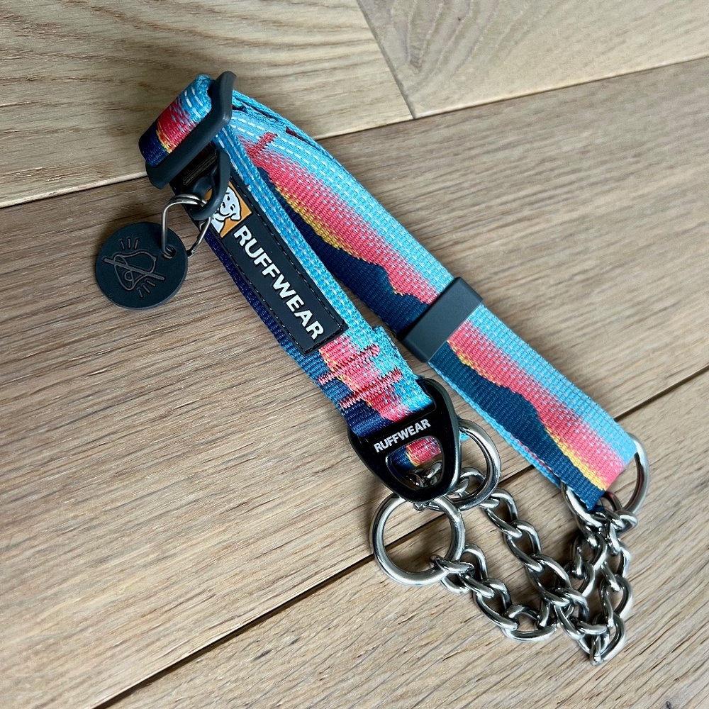 Ruffwear Chain Reaction Martingale Dog Collar Sunset 14"-20" EUC